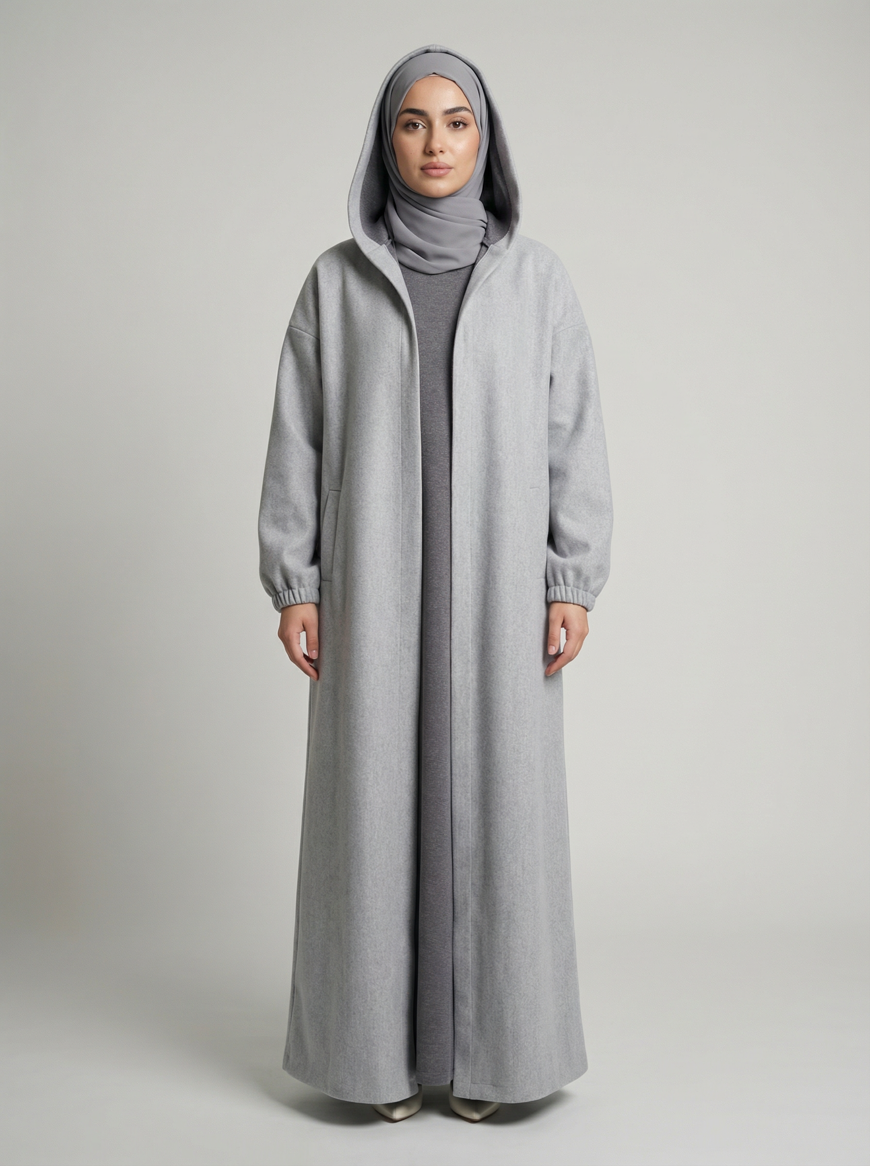 Grey Abaya Coat