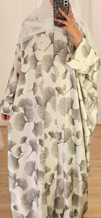 Naila Batwing Abaya In White