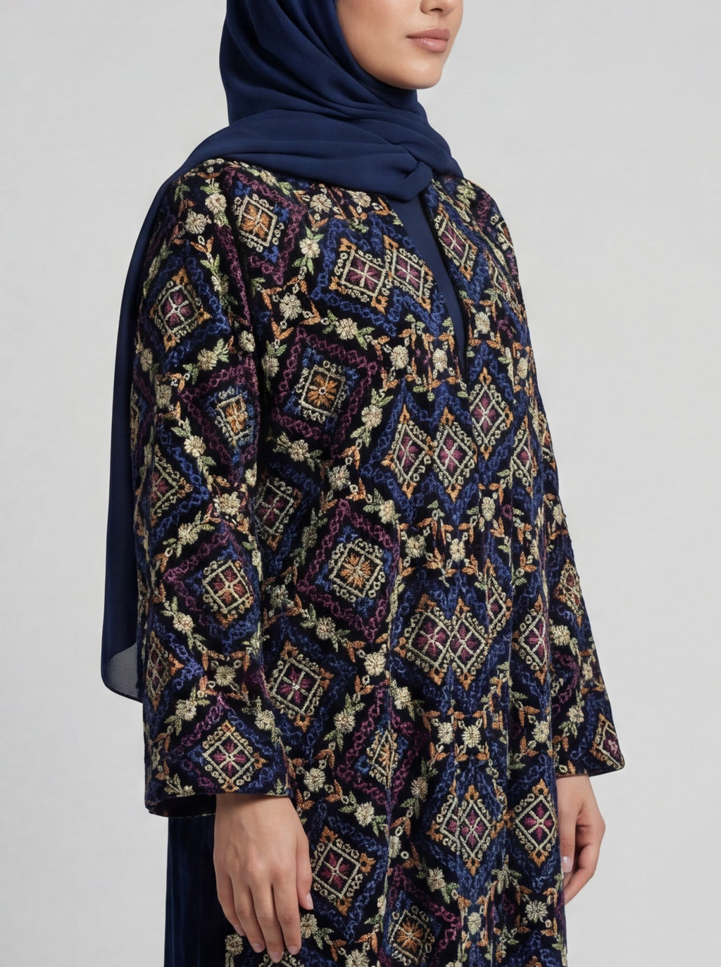 Exclusive Aleeza Velvet Jacket Abaya