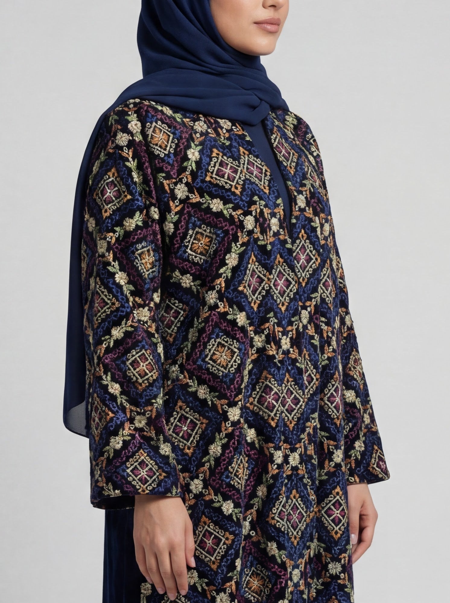 Exclusive Aleeza Velvet Jacket Abaya