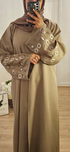 Floral sleeve Abaya