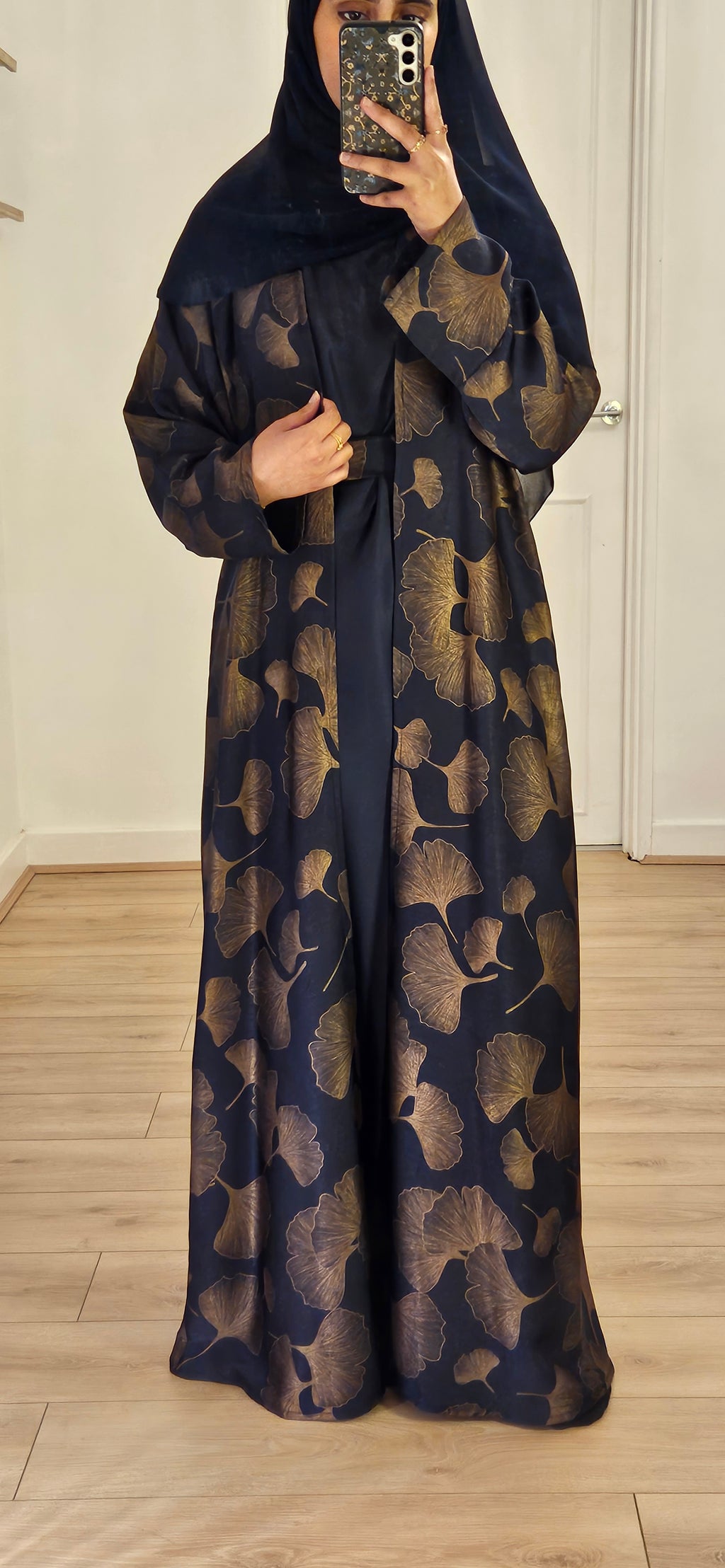 Samia Open Abaya In Navy Blue
