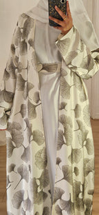 Samia Open Abaya In White