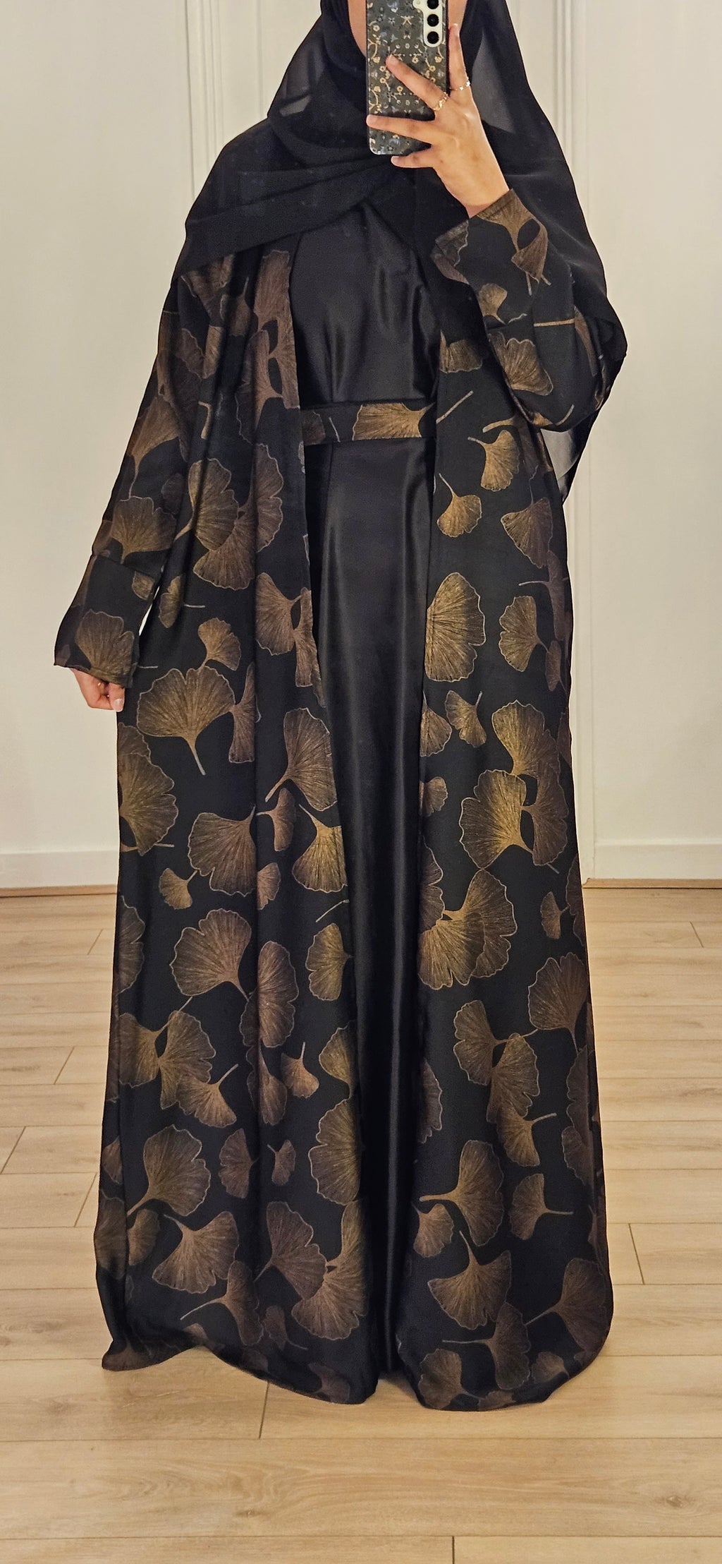 Samia Open Abaya In Black