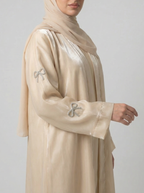 Beige Bow Abaya