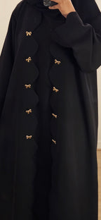 Bow Abaya in Black