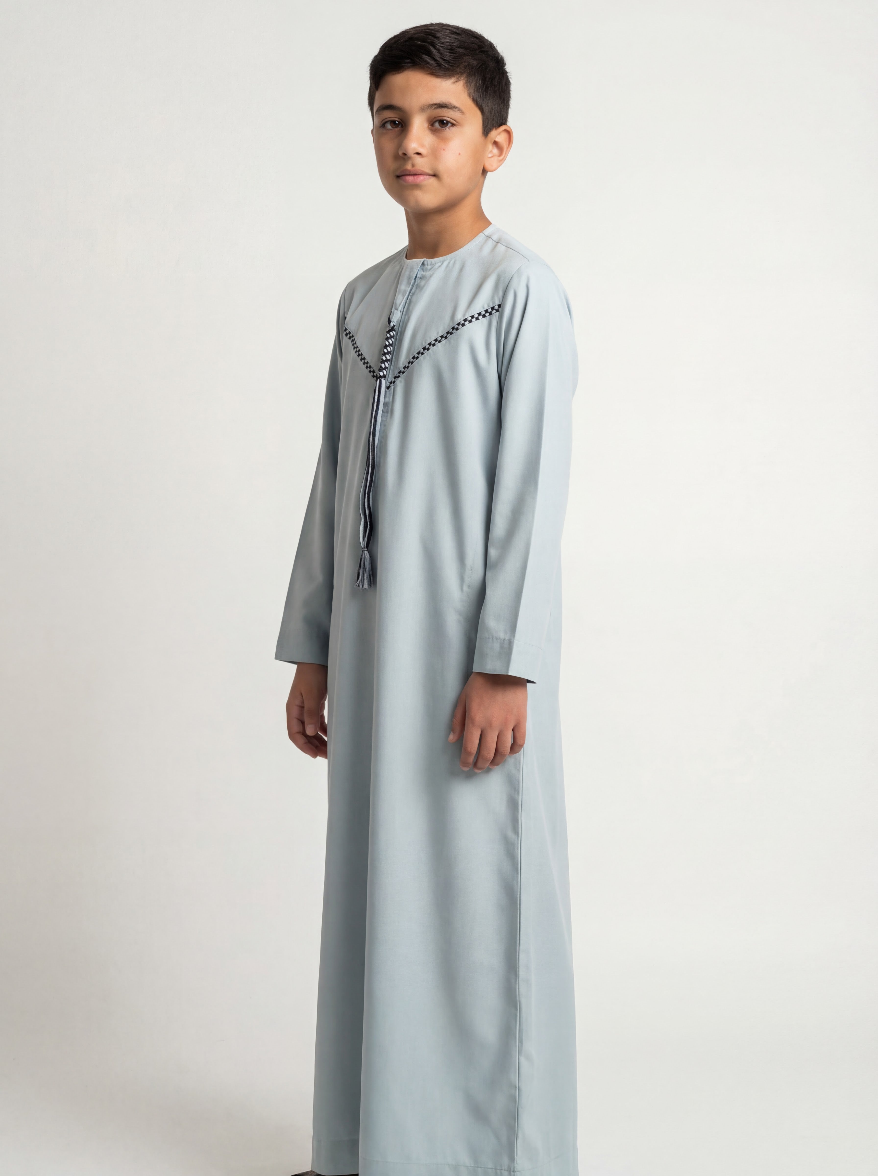 Boys Embroidery Blue Thobe